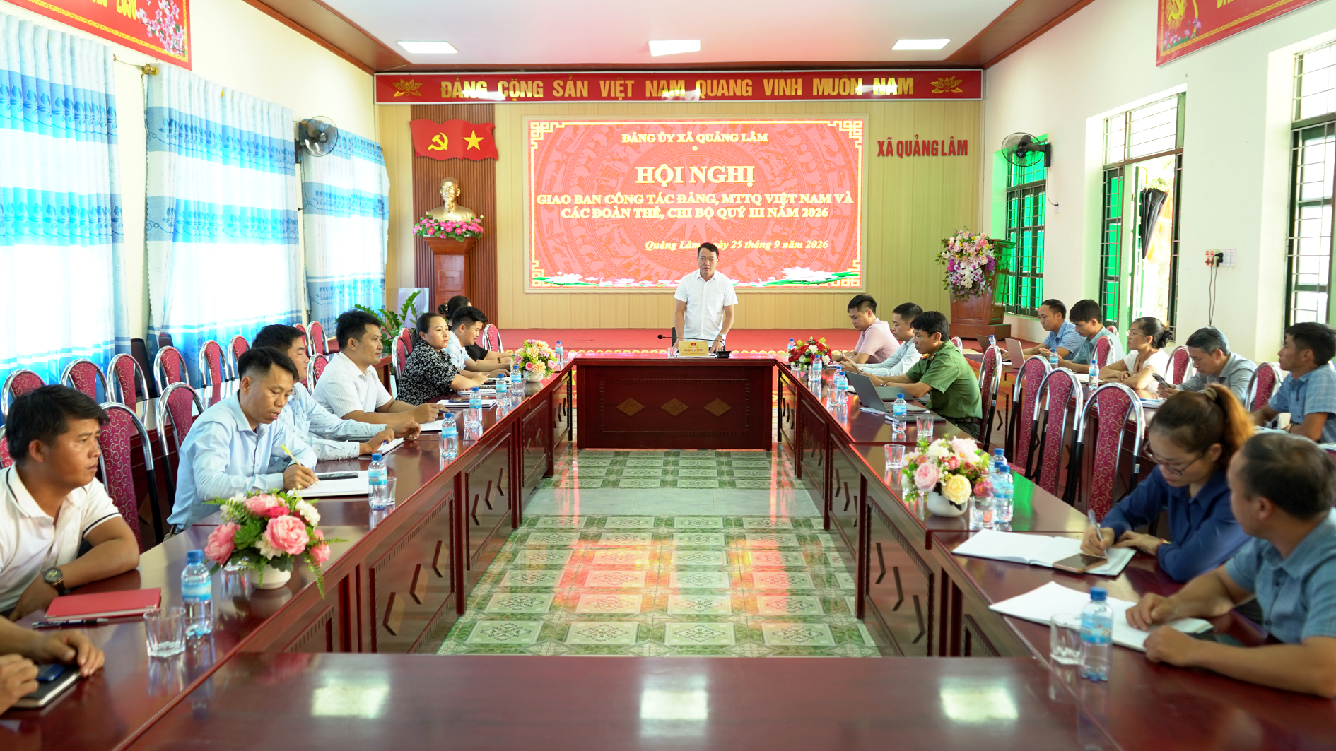 ĐẢNG ỦY XÃ QUẢNG LÂM GIAO BAN CÔNG TÁC ĐẢNG QUÝ III NĂM 2026
