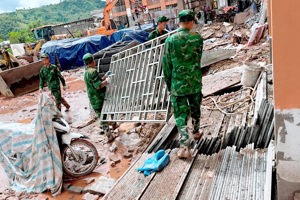 CBCS ĐỒN BIÊN PHÒNG NA CÔ SA HỖ TRỢ ĐƠN VỊ THI CÔNG ĐẨY NHANH TIẾN ĐỘ HOÀN THÀNH TRƯỜNG LIÊN CẤP TẠI XÃ QUẢNG LÂM