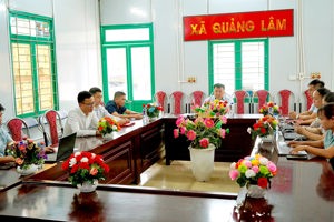 ĐẢNG ỦY XÃ QUẢNG LÂM THAM DỰ HỘI NGHỊ GIAO BAN  BÍ THƯ TỈNH ỦY VỚI BÍ THƯ ĐẢNG ỦY 45 XÃ, PHƯỜNG